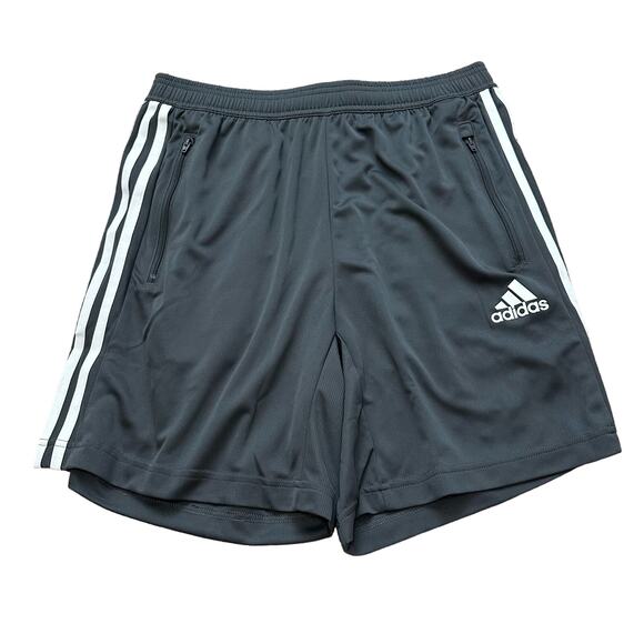 Adidas GM2146 PRIMEBLUE DESIGNED TO MOVE SPORT SHORTS GRAY Size Medium New - Picture 1 of 4